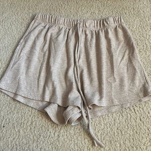 Beige lounging shorts